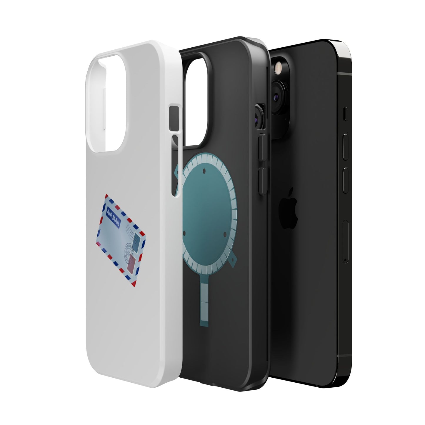 Air Mail Design Magnetic Phone Cases, Custom Phone Cover, Unique Gift for Travelers, Stylish Accessories for Holidays, Fun Phone Cases
