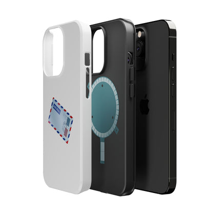 Air Mail Design Magnetic Phone Cases, Custom Phone Cover, Unique Gift for Travelers, Stylish Accessories for Holidays, Fun Phone Cases