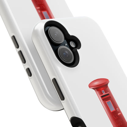 Red Post Box Magnetic Tough Case, Phone Case for Mail Lovers, Unique Gift for Stationery Enthusiasts, Postal Theme iPhone Cover, Fun Gadget