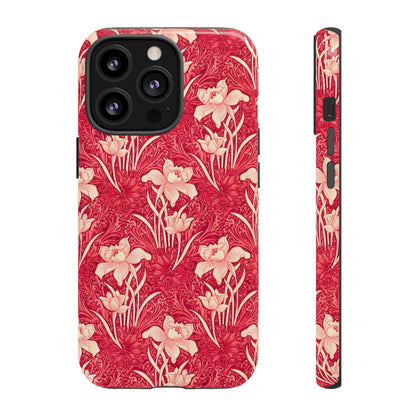 Floral Tough Phone Case - Durable, Stylish Accessory, Perfect Gift for Her, Floral Pattern, Customizable, Ideal for Daily Use