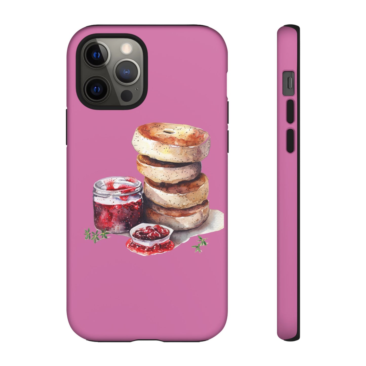 Cute Bagel Phone Case, Tough Cases for Food Lovers, Unique Gifts for Foodies, Phone Accessories for Breakfast Lovers, Fun and Stylish Cases