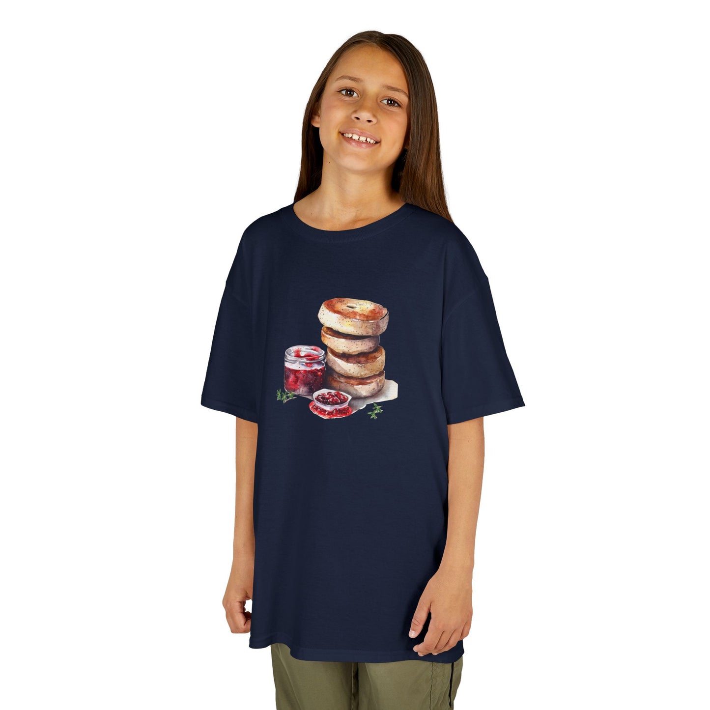 Kids Heavy Cotton™ Tee - Artistic Food-Themed Painting for Home Decor