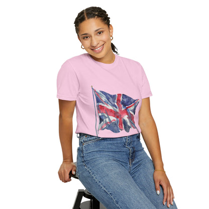 Unisex Garment-Dyed T-shirt - Bold & Brave - The British Flag