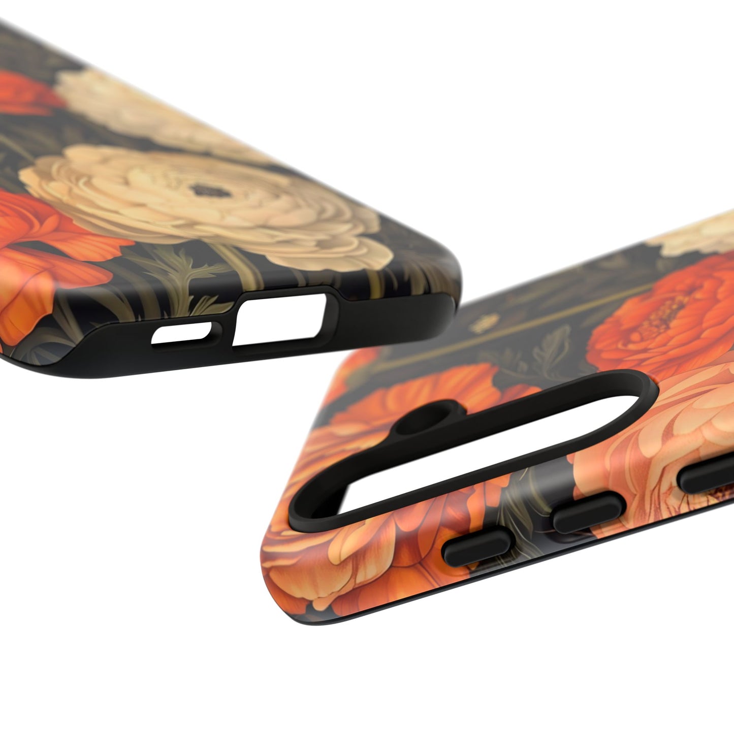 Floral Phone Case with Tough Protection, Blooming Ranunculus Design, Durable Cover, Gift for Flower Lovers, Eco-Friendly Phone Accessory