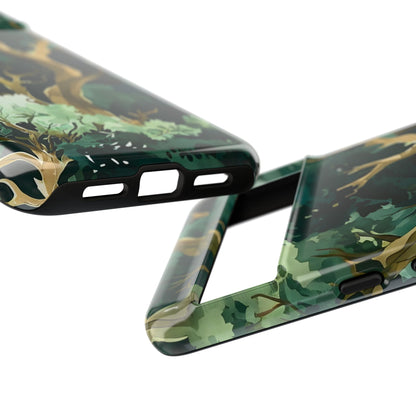 Forest Green Phone Case, Nature-Inspired Tough Cases, Eco-Friendly Gift, Outdoor Lover Accessory, Unique Phone Cover