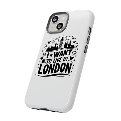 London City iPhone Case, Tough Phone Cover, Travel Gift, London Souvenir, Adventure Accessory, Wanderlust Decor
