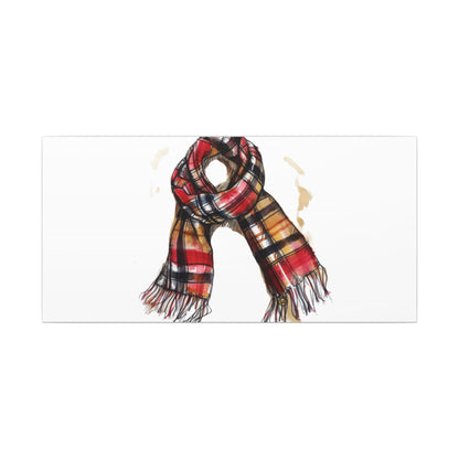 Autumn Scarf Canvas Art Print | Cozy Home Décor, Gift for Fall Lovers, Seasonal Wall Art, Unique Interior Design