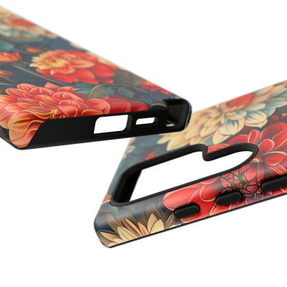 Floral Phone Case - Vibrant Tough Cases, Stylish Floral Cell Phone Cover, Gift for Her, Trendy Phone Accessory, Flower Design