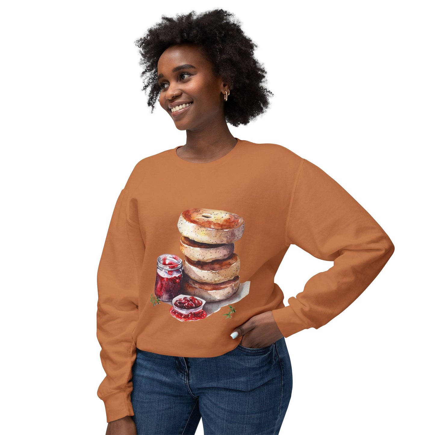 Unisex Lightweight Crewneck Sweatshirt - Tea, Tarts, and Triumph - British Royal Culinary Favorites