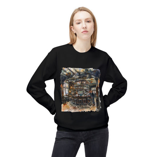 Unisex Midweight Softstyle Fleece Crewneck Sweatshirt - A Pint of Warmth - The Cozy Pub Experience