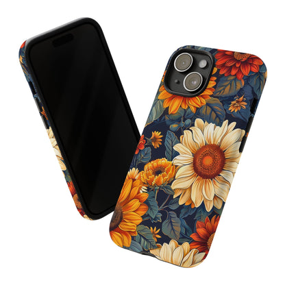 Floral Tough Phone Case | Sunflower Design, iPhone Cover, Protective Case, Gifts for Her, Floral Phone Accessory