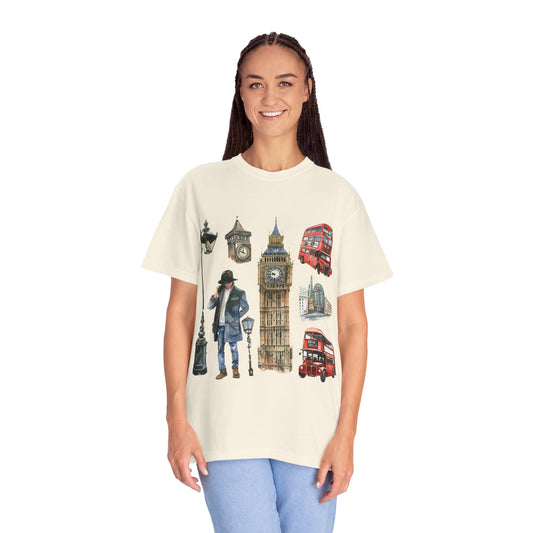 Unisex Garment-Dyed T-shirt - British Pride - England’s Most Famous Icons