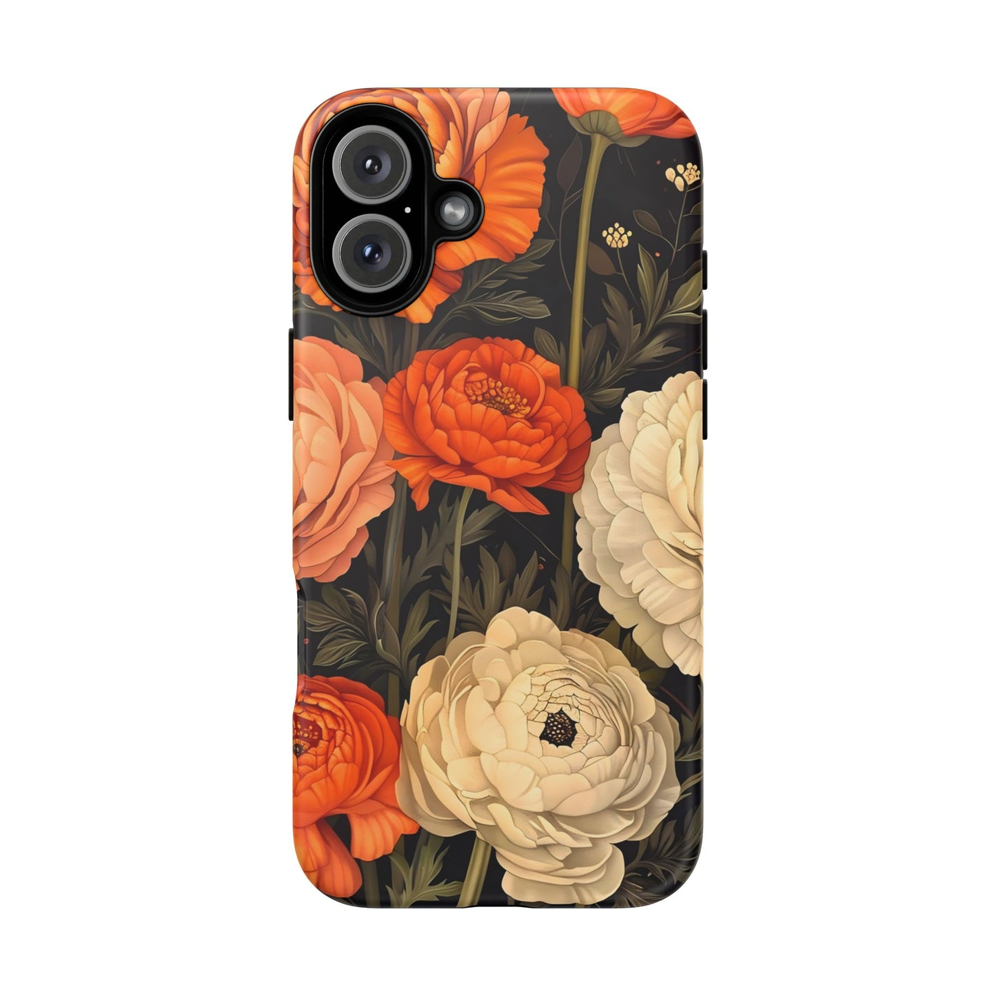 Floral Phone Case with Tough Protection, Blooming Ranunculus Design, Durable Cover, Gift for Flower Lovers, Eco-Friendly Phone Accessory