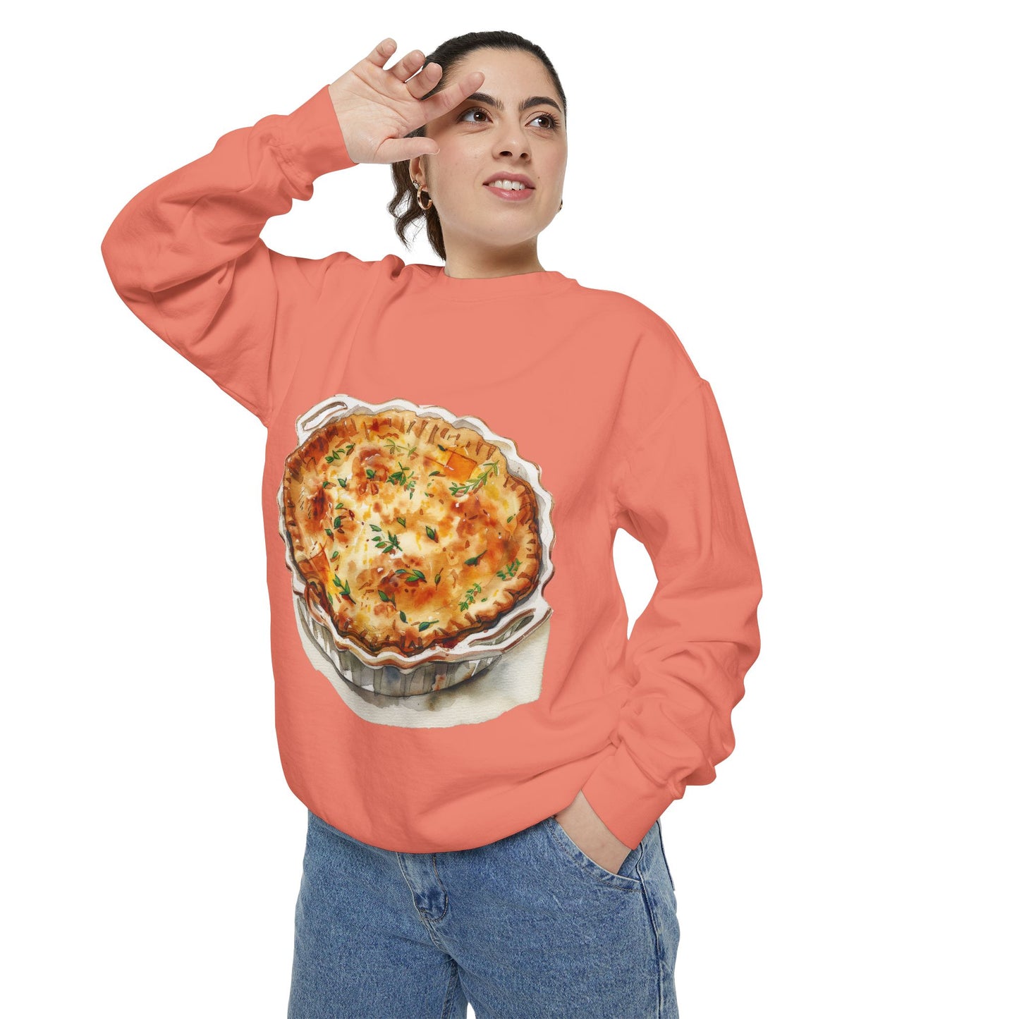 Unisex Garment-Dyed Sweatshirt - Tea, Tarts, and Triumph - British Royal Culinary Favorites