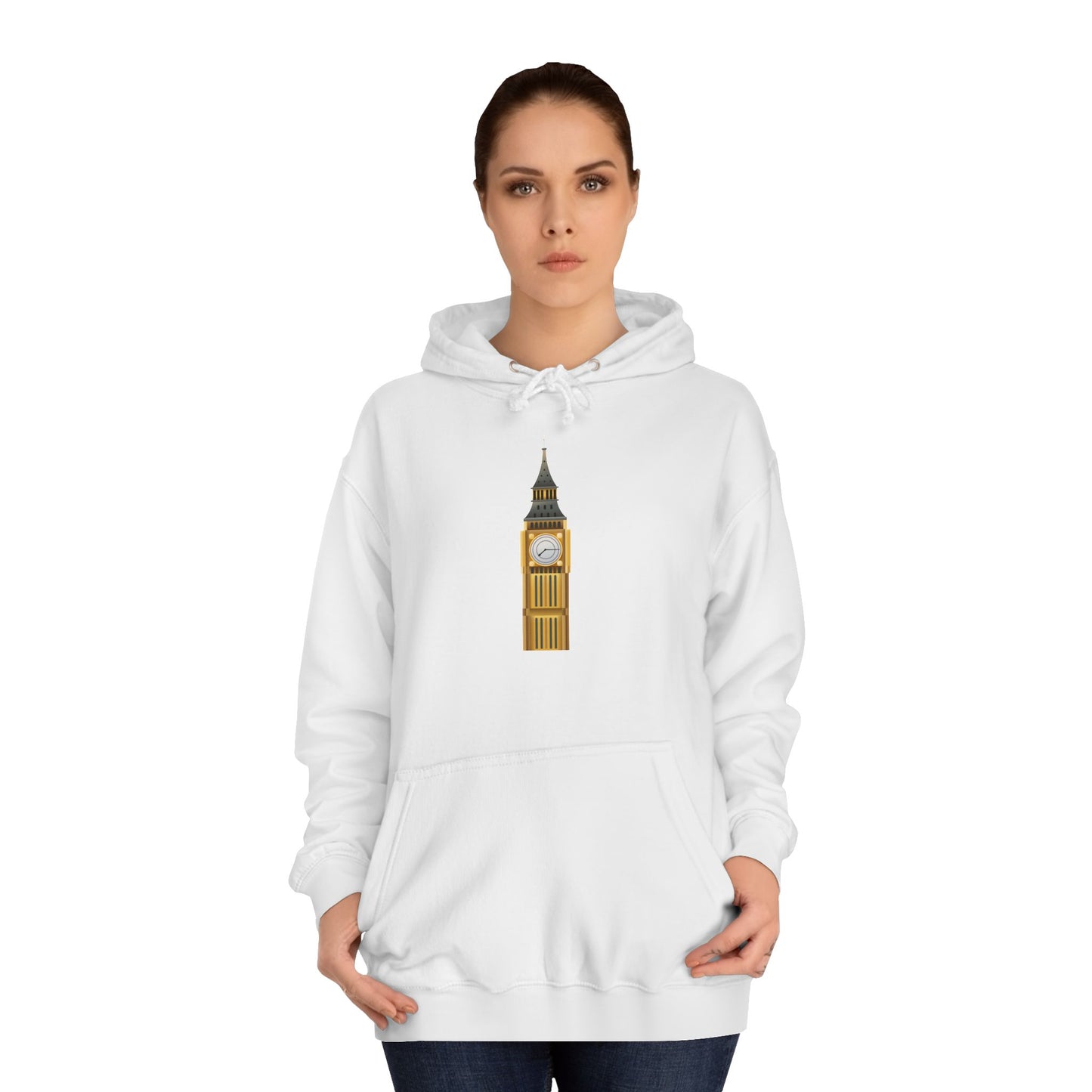 Unisex College Hoodie - Keeping Time - The Clock Tower of Westminster