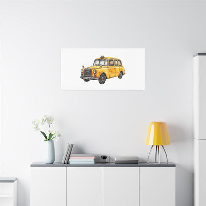 Vintage Taxi Matte Canvas, Stretched, 0.75" (Multi-Size)