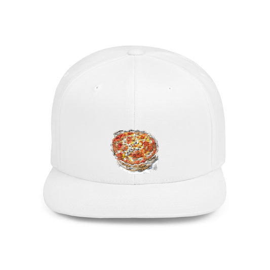 Colorful Foodie Flat Bill Snapback Hat | Trendy Streetwear Cap, Unisex Gift, Casual Style, Festival Wear, Unique Summer Accessory
