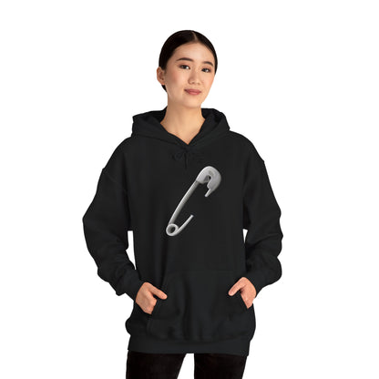 Unisex Heavy Blend™ Hooded Sweatshirt - Minimalist Safety Pin Design