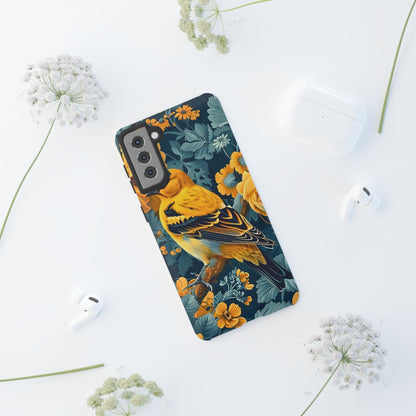 Colorful Bird Phone Case, Tough Phone Cover, Floral Phone Accessories, Nature Lover Gift, Unique Smartphone Case, Birthday Present