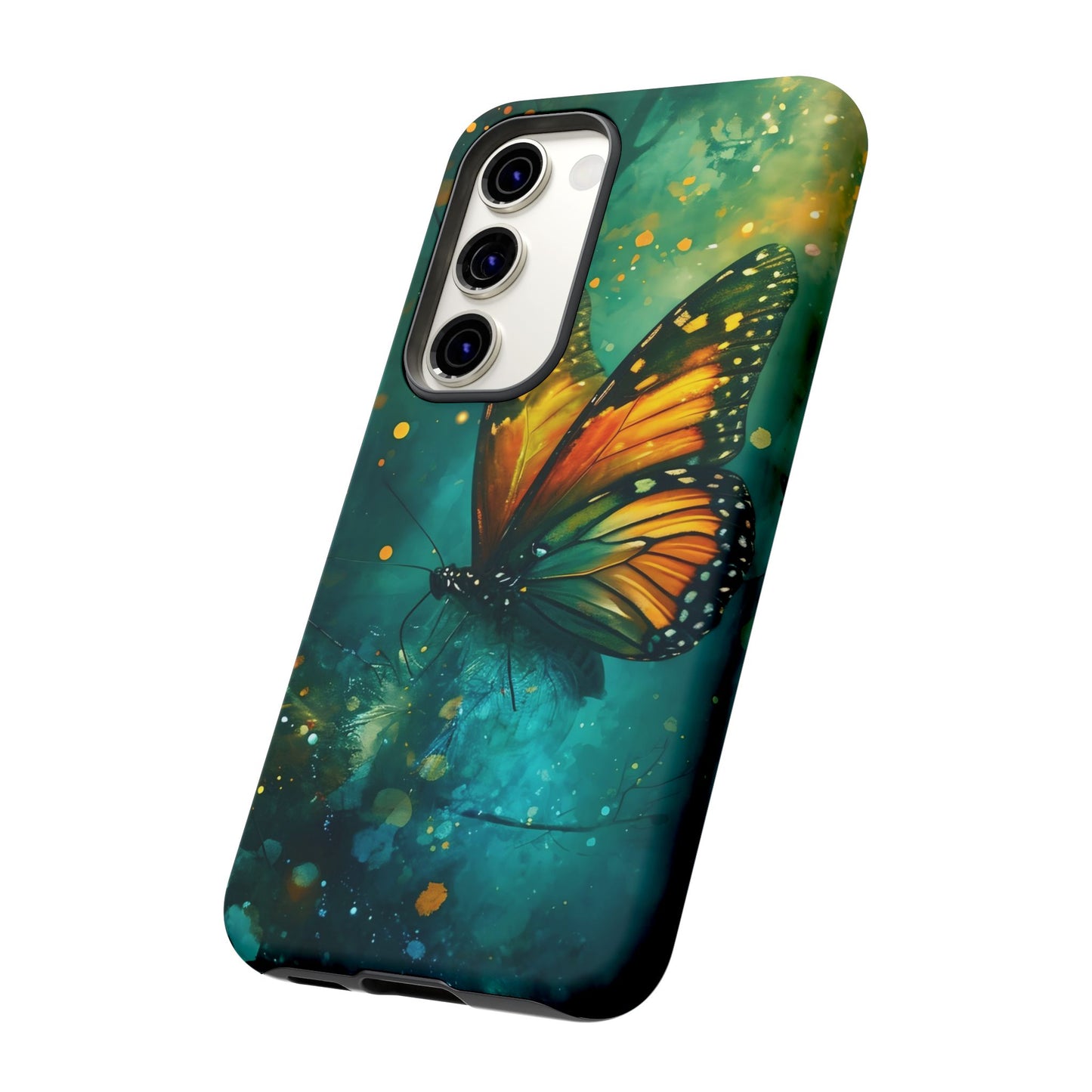 Colorful Butterfly Phone Case, Tough Cases for iPhone and Samsung, Cute Tech Accessories, Nature Lovers Gift, Vibrant Floral Design