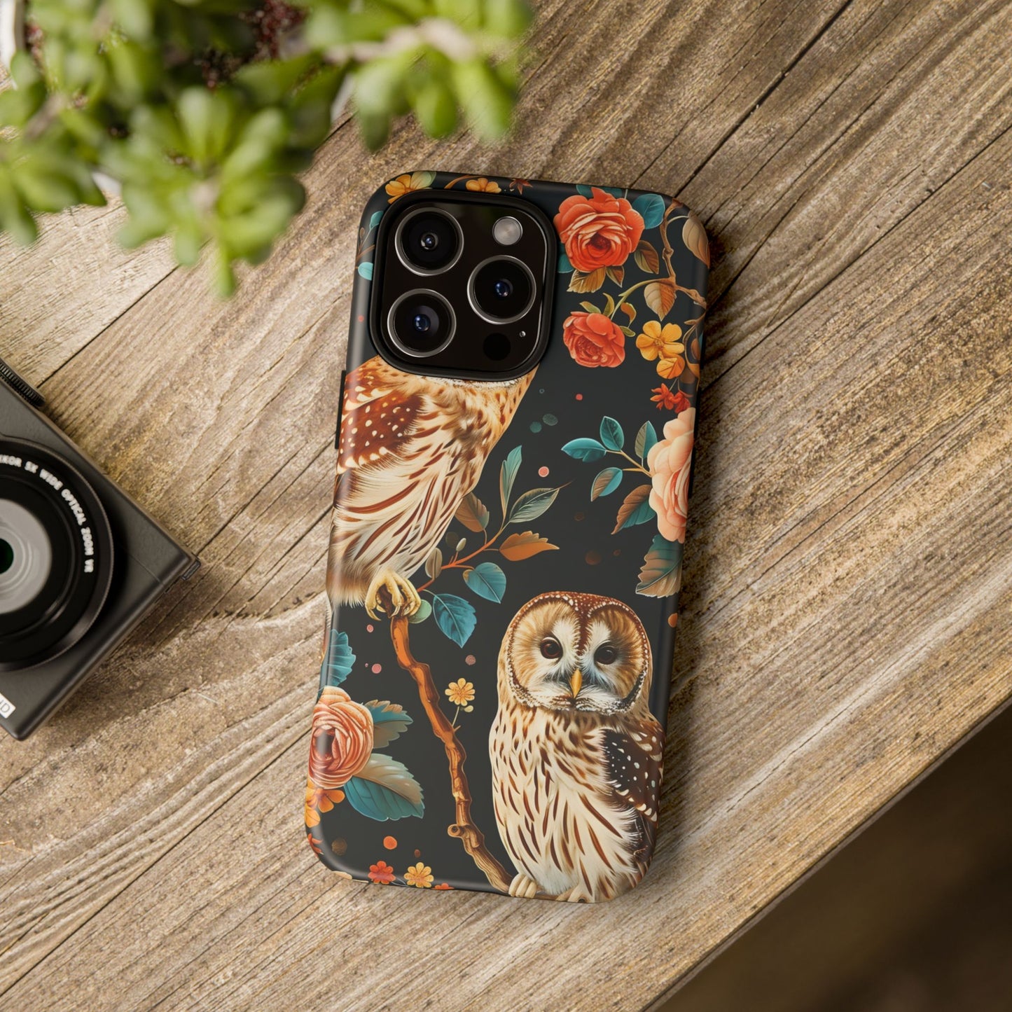 Owl Phone Case with Floral Design, Tough Phone Cover for Nature Lovers, Gift for Bird Enthusiasts, Stylish Protection for Smartphones, [...]