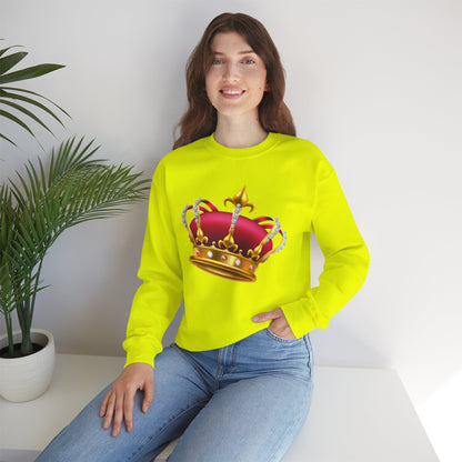Unisex Heavy Blend™ Crewneck Sweatshirt - British Royal Crown - Symbol of Regal Elegance and Authority