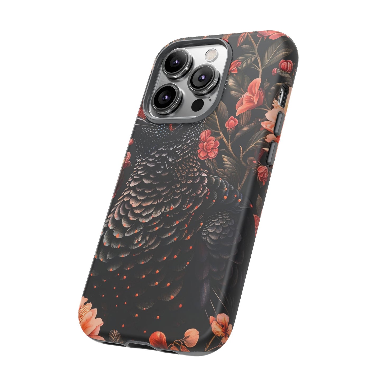 Tough Cases: Floral Design Phone Case, Stylish Protection for Your Phone, Unique Gift for Bird Lovers, Vibrant Floral Art, [...]
