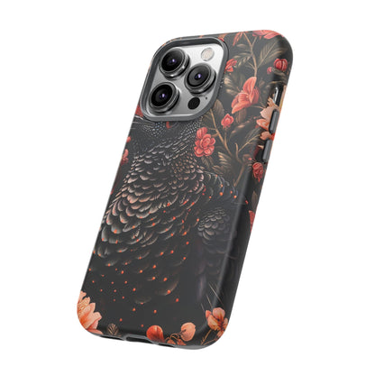 Tough Cases: Floral Design Phone Case, Stylish Protection for Your Phone, Unique Gift for Bird Lovers, Vibrant Floral Art, [...]