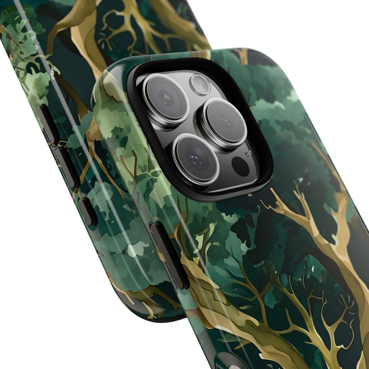 Forest Green Phone Case, Nature-Inspired Tough Cases, Eco-Friendly Gift, Outdoor Lover Accessory, Unique Phone Cover