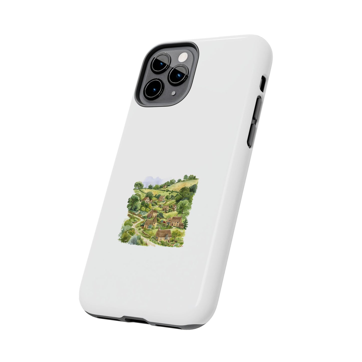 Charming Village Art Phone Cases, Durable Tough Cases for Nature Lovers, Eco-Friendly Gift, Phone Accessories for Holidays