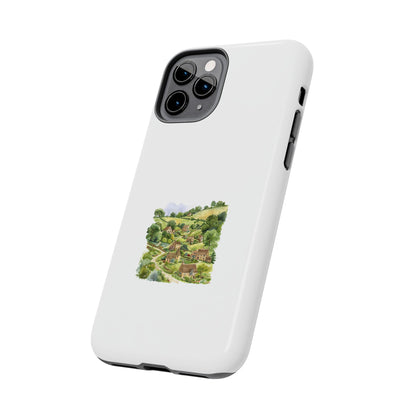 Charming Village Art Phone Cases, Durable Tough Cases for Nature Lovers, Eco-Friendly Gift, Phone Accessories for Holidays