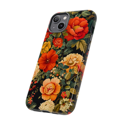 Floral Phone Case, Tough Cases, Decorative Tech Accessories, Gift for Her, Nature Lover Gift, Boho Style Case, Spring Floral Cover
