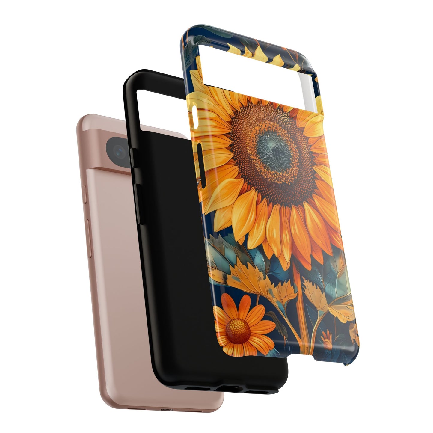 Sunflower Phone Case - Floral Design for Nature Lovers, Cute Spring Accessory, Gift for Her, Eco-Friendly Cover