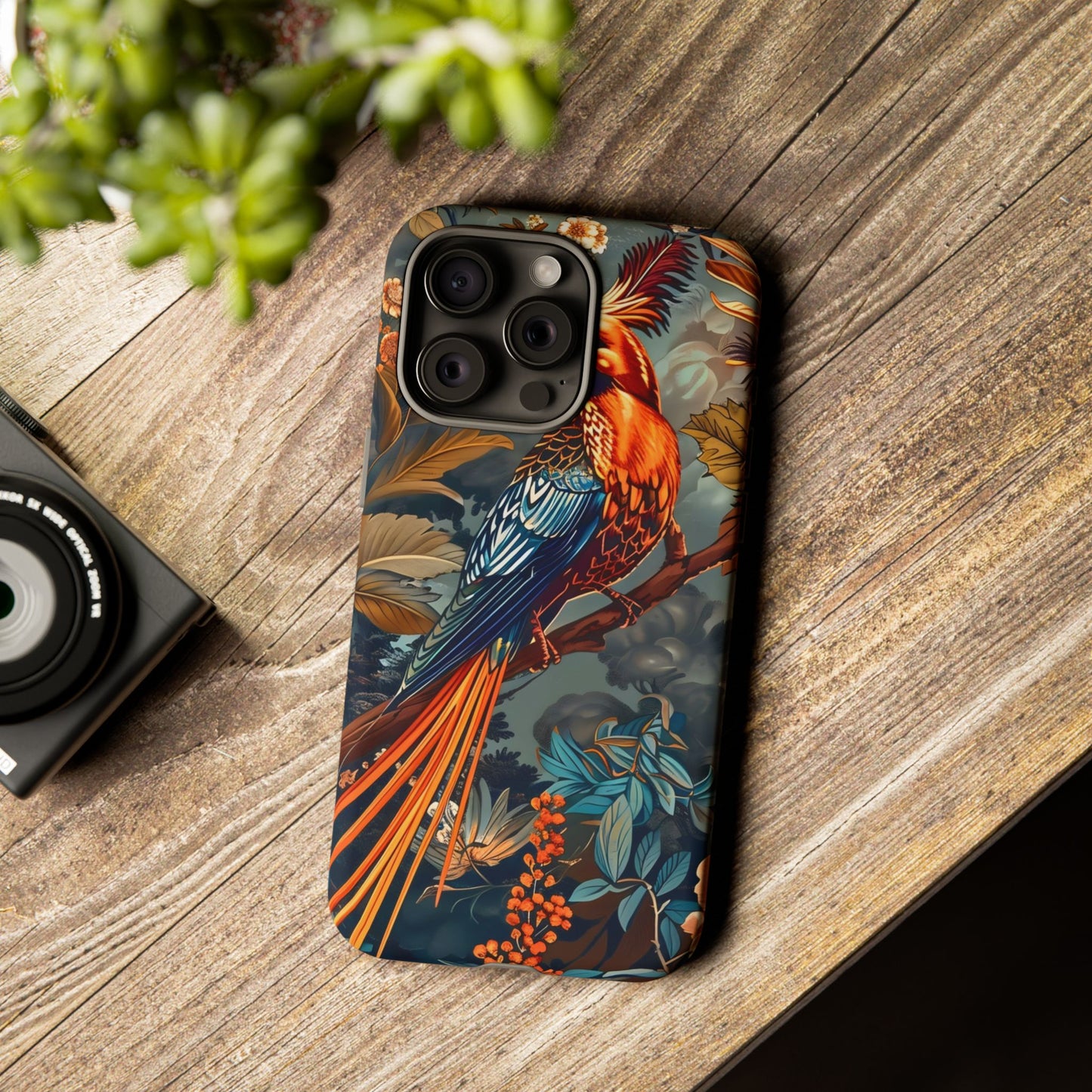 Vibrant Phone Case with Exotic Bird Design, Floral Phone Cover, Tough Case for Nature Lovers, Unique Gift Idea, Phone Accessory, [...]