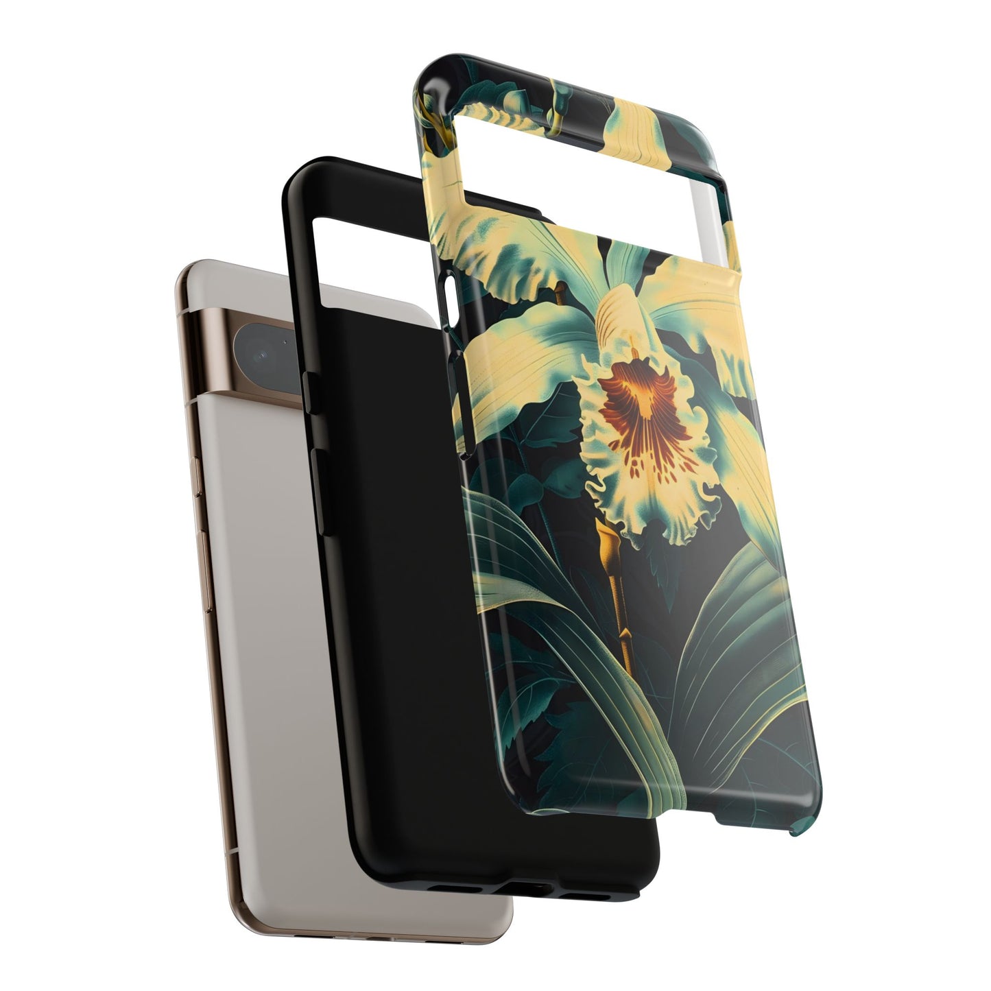 Floral Phone Case - Tough Cases with Orchid Design, Durable Smartphone Cover for Nature Lovers, Floral Gift for Her, Botanical [...]
