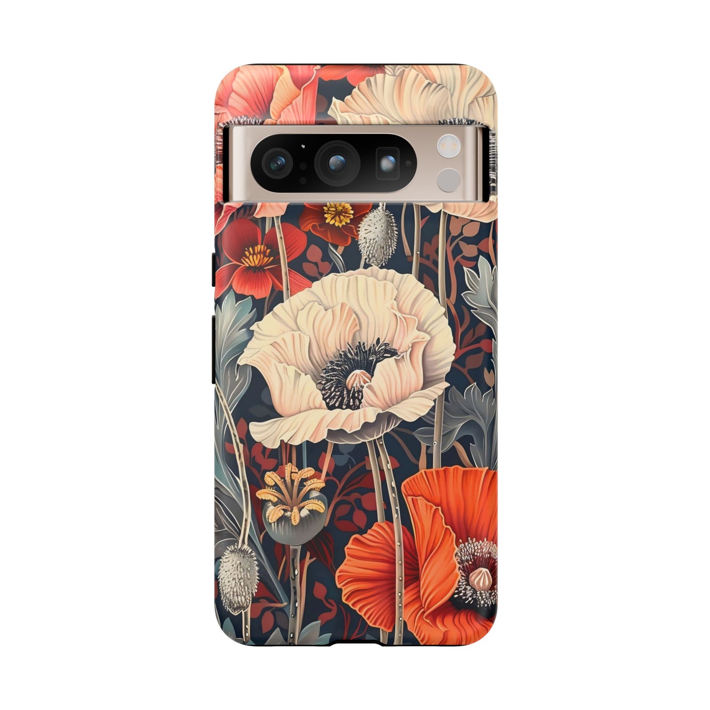 Floral iPhone Case, Tough Phone Cover, Artistic Protection, Flower Design, Unique Gift for Her, Phone Accessory, Trendy Tech