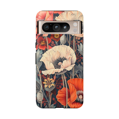 Floral iPhone Case, Tough Phone Cover, Artistic Protection, Flower Design, Unique Gift for Her, Phone Accessory, Trendy Tech