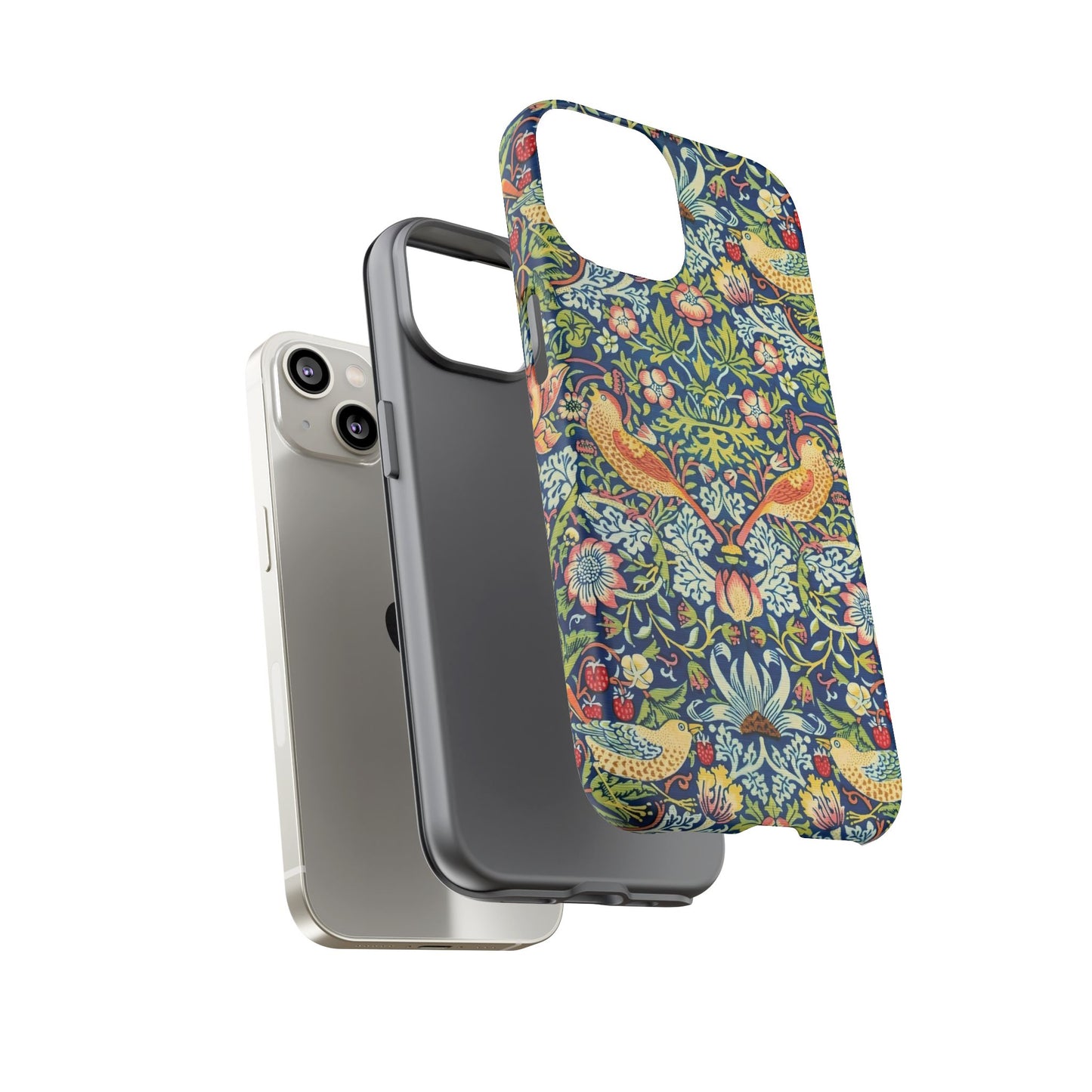 Floral Phone Case | Tough Cases, Stylish Protection, Unique Gift, Eco-Friendly, Floral Pattern, Bird Design