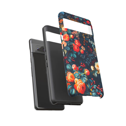 Floral Phone Case, Tough Cases for Protection, Vibrant Floral Design, Chic Gift for Her, Stylish Accessories