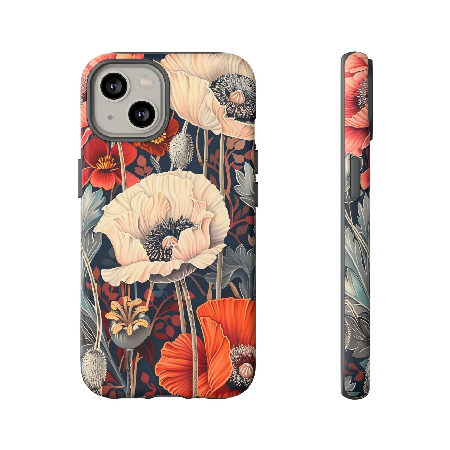 Floral iPhone Case, Tough Phone Cover, Artistic Protection, Flower Design, Unique Gift for Her, Phone Accessory, Trendy Tech