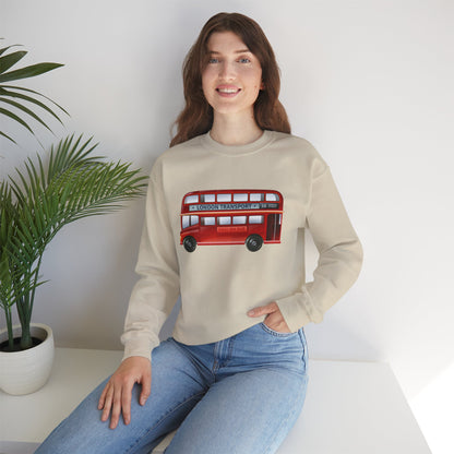 Unisex Heavy Blend™ Crewneck Sweatshirt - Hop On! The British Double-Decker Experience