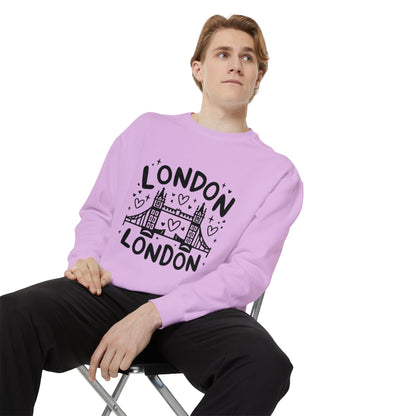 Unisex Garment-Dyed Sweatshirt Durable - Peaceful London