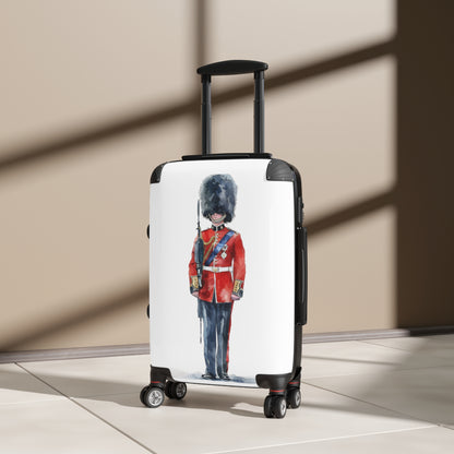 British Plaid Scarf Watercolor Suitcase