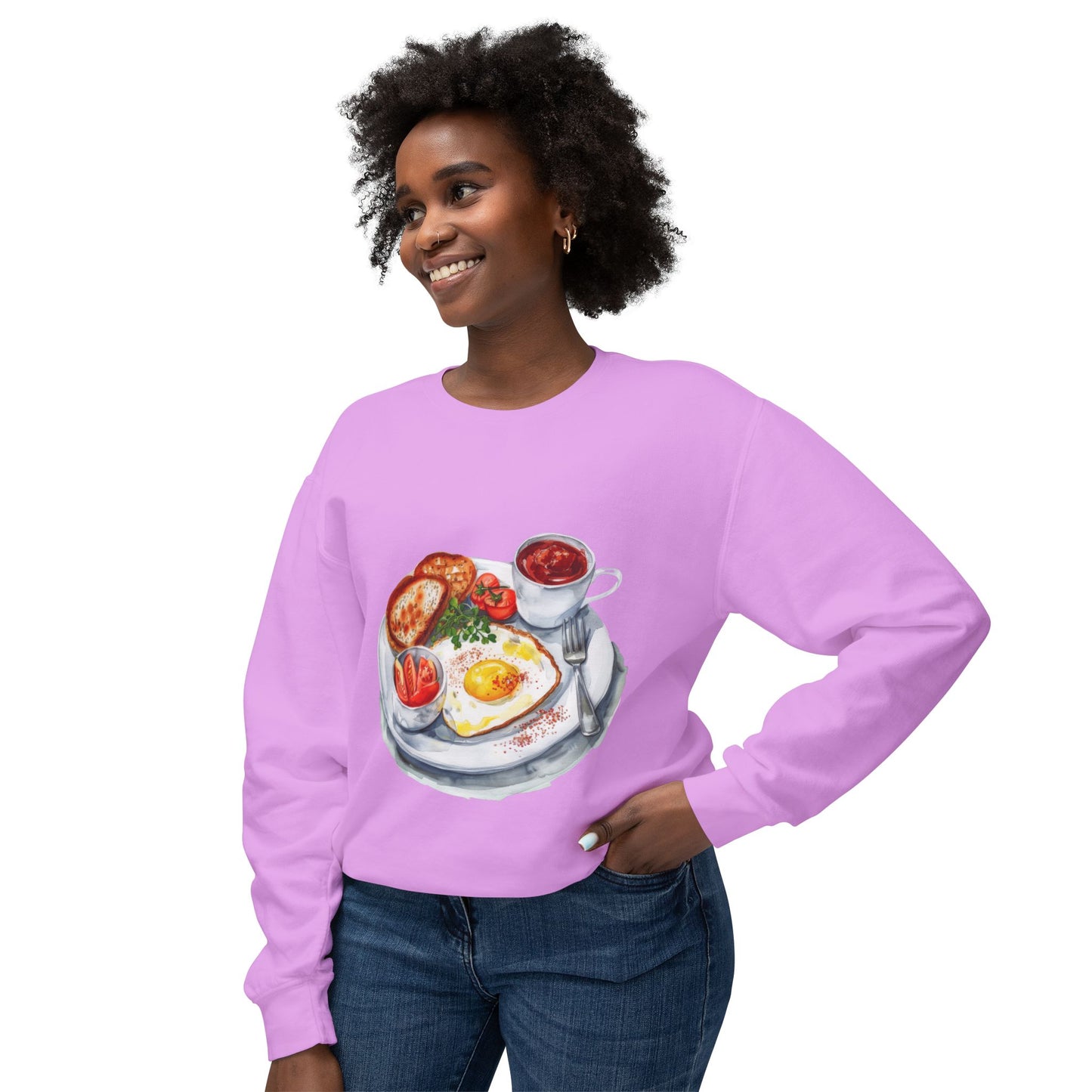 Unisex Lightweight Crewneck Sweatshirt - Classic Royal Dishes of Britain