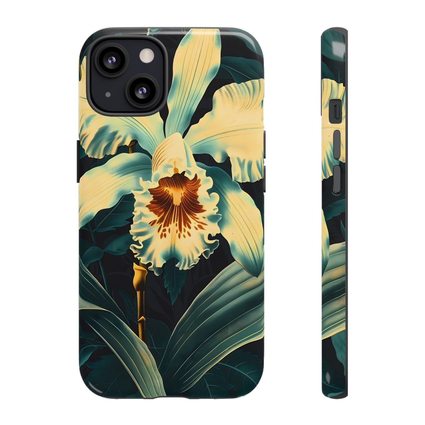 Floral Phone Case - Tough Cases with Orchid Design, Durable Smartphone Cover for Nature Lovers, Floral Gift for Her, Botanical [...]