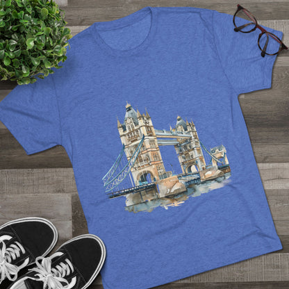 London Bridge Elegant Unisex Tri-Blend Crew Tee