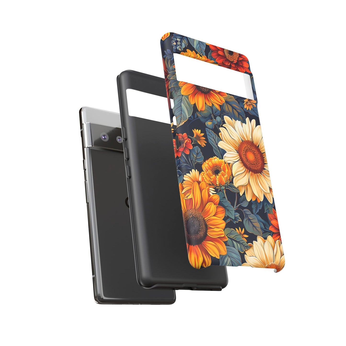 Floral Tough Phone Case | Sunflower Design, iPhone Cover, Protective Case, Gifts for Her, Floral Phone Accessory