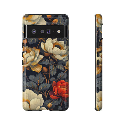 Floral Phone Case - Tough Cases, Stylish Mobile Cover, Flower Design, Holiday Gift, Trendy Accessory, Eco-Friendly Case