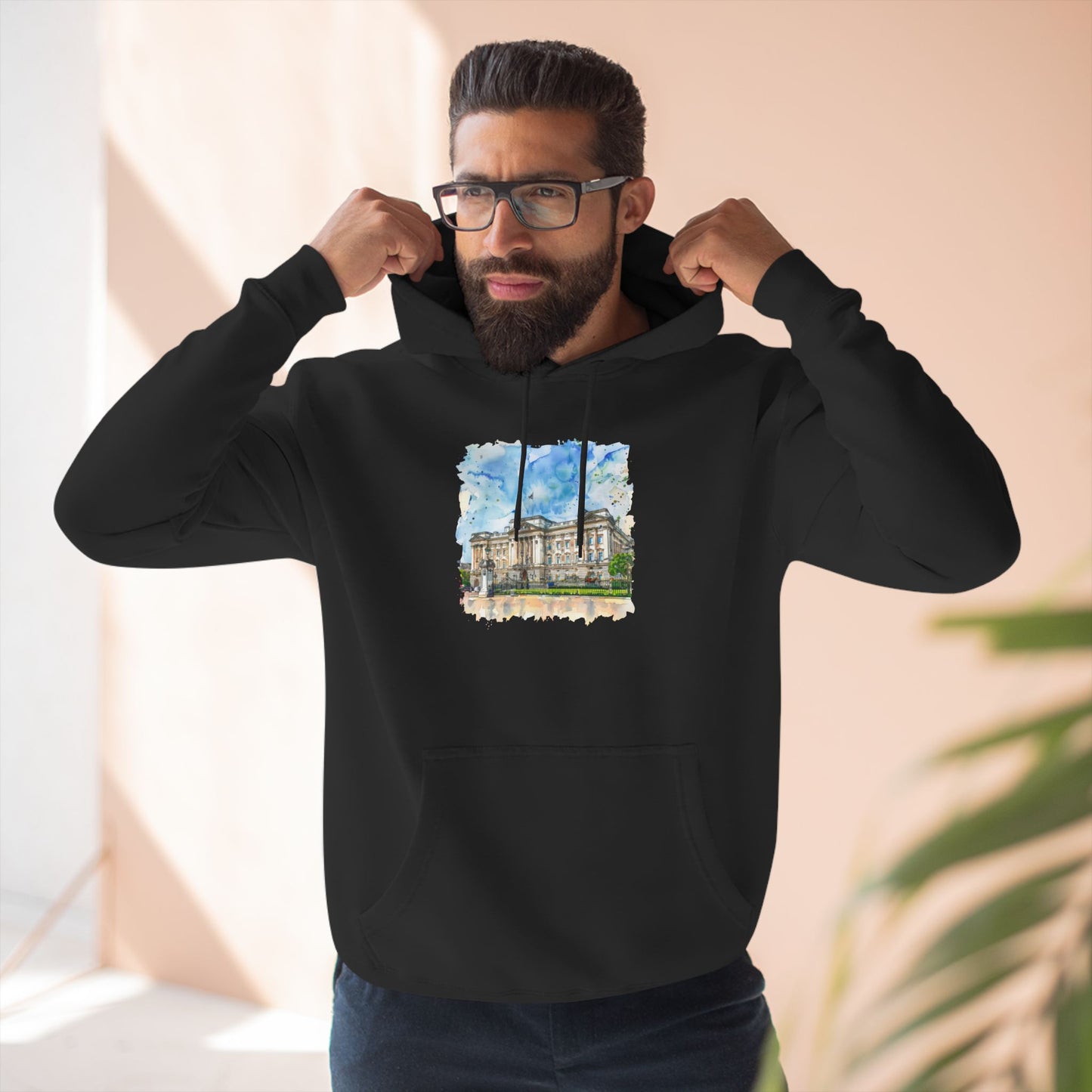 Three-Panel Fleece Hoodie - British Charming Nature