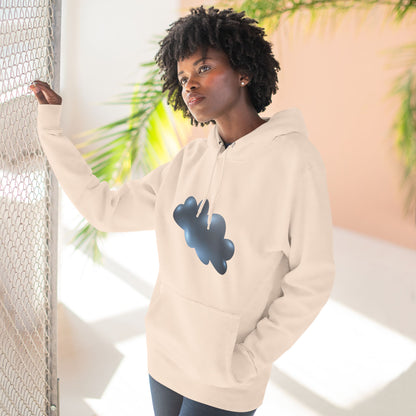 Three-Panel Fleece Hoodie - Serene Cloudscape - Dreamy Cloud Design